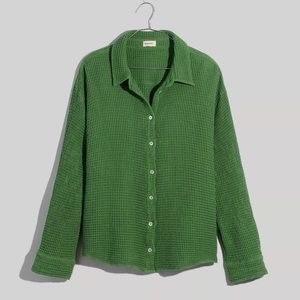 Madewell Donni Waffle Button-Down Shirt